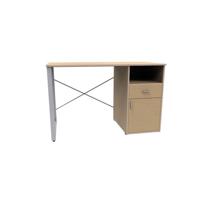 Xtech - Escritorio - rectangular - madera acero policloruro de vinilo PVC - madera beige - blanco base - Código: XTF-CD631 | Compra en Guadalajara