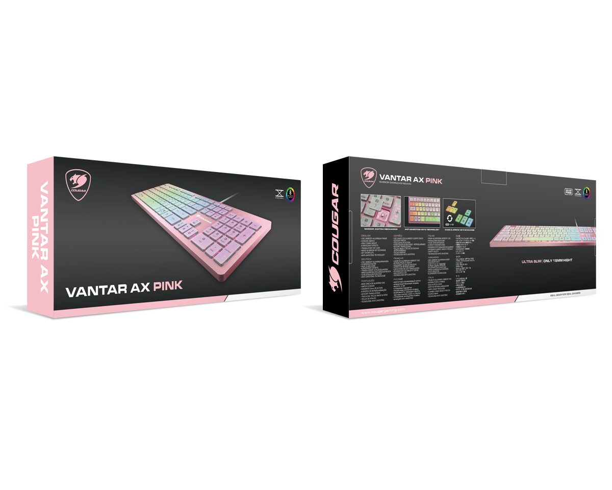Teclado Cougar 37VAPXNMX TECLADO COUGAR VANTAR ROSA 37VAPXNMX.0002 - Código: 37VAPXNMX.0002 | Compra en Guadalajara