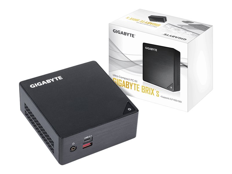 Gigabyte Brix S GbBki3Ha7100 Rev 10  Limitado  Ultra Compact Pc Kit  1 X Core I3 7100U  24 Ghz  Ram 0 Gb  Hd Graphics 620  Gigabit Ethernet - GB-BKi3HA-7100