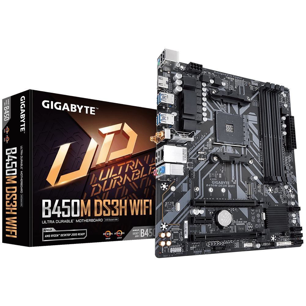 Gigabyte Tarjeta madre Gigabyte GA-B450M DS3H más Procesador CPU AMD 4650G núcleo 6 core 3.7GHZ - Código: KITGAB450MDS3H+4650 | Compra en Guadalajara