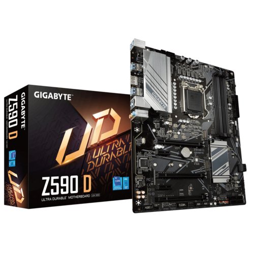 Gigabyte Z590 D  10  Placa Base  Atx  Socket Lga1200  Z590 Chipset  Usb 32 Gen 1  Gigabit Lan  Tarjeta Grfica Cpu Necesaria  Hd Audio 8Canales - Z590D