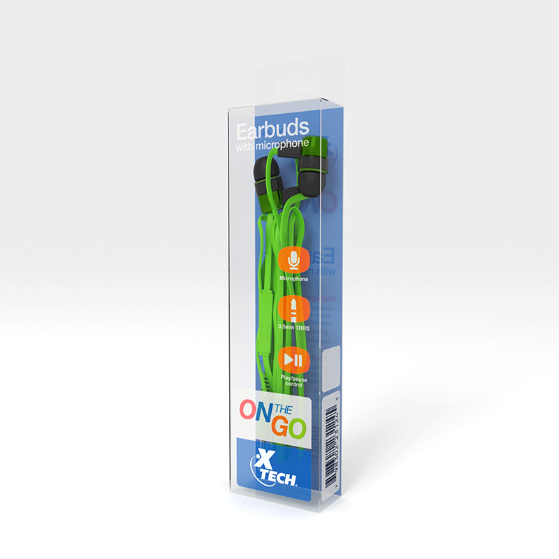 Xtech - XTG-235 - Headphones with mic - Para Cellular phone - Wired - 3.5mmTRRS pack of 10 - Código: XTG-235 | Compra en Guadalajara