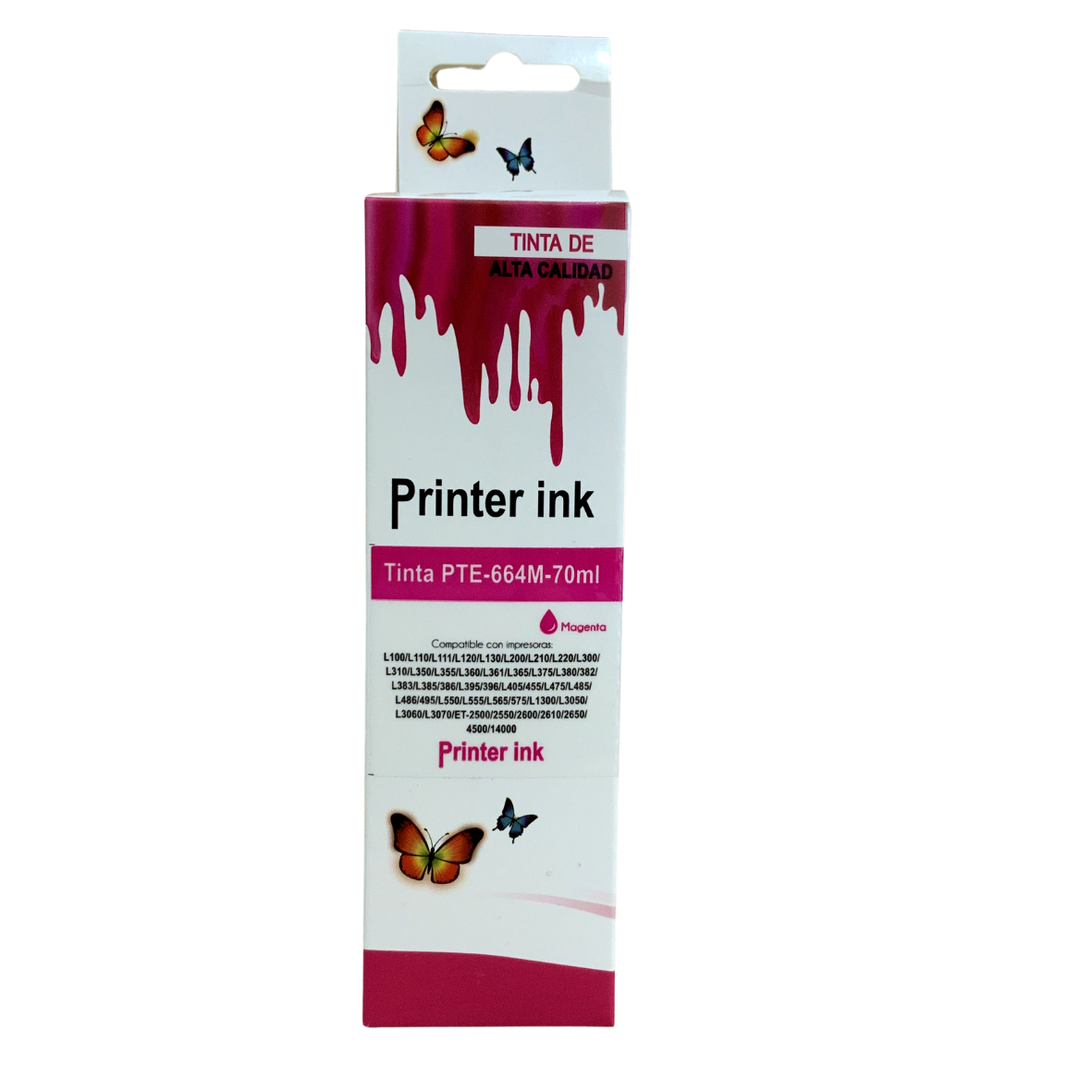 Cartuchos de tinta EPSON Compatible PTE664M70ml 664M70ml Color Magenta - Código: PTE-664M-70ml | Compra en Guadalajara