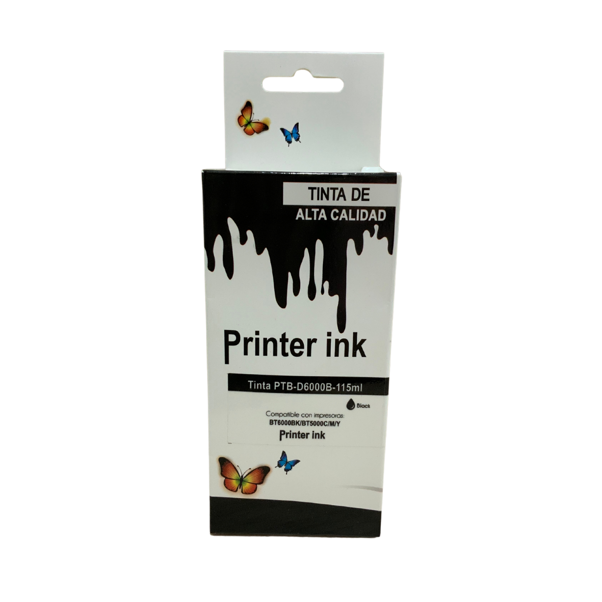 Cartuchos de tinta BROTHER Compatible PTBD6000B115ml D6000B115ml Color Negro - Código: PTB-D6000B-115ml | Compra en Guadalajara