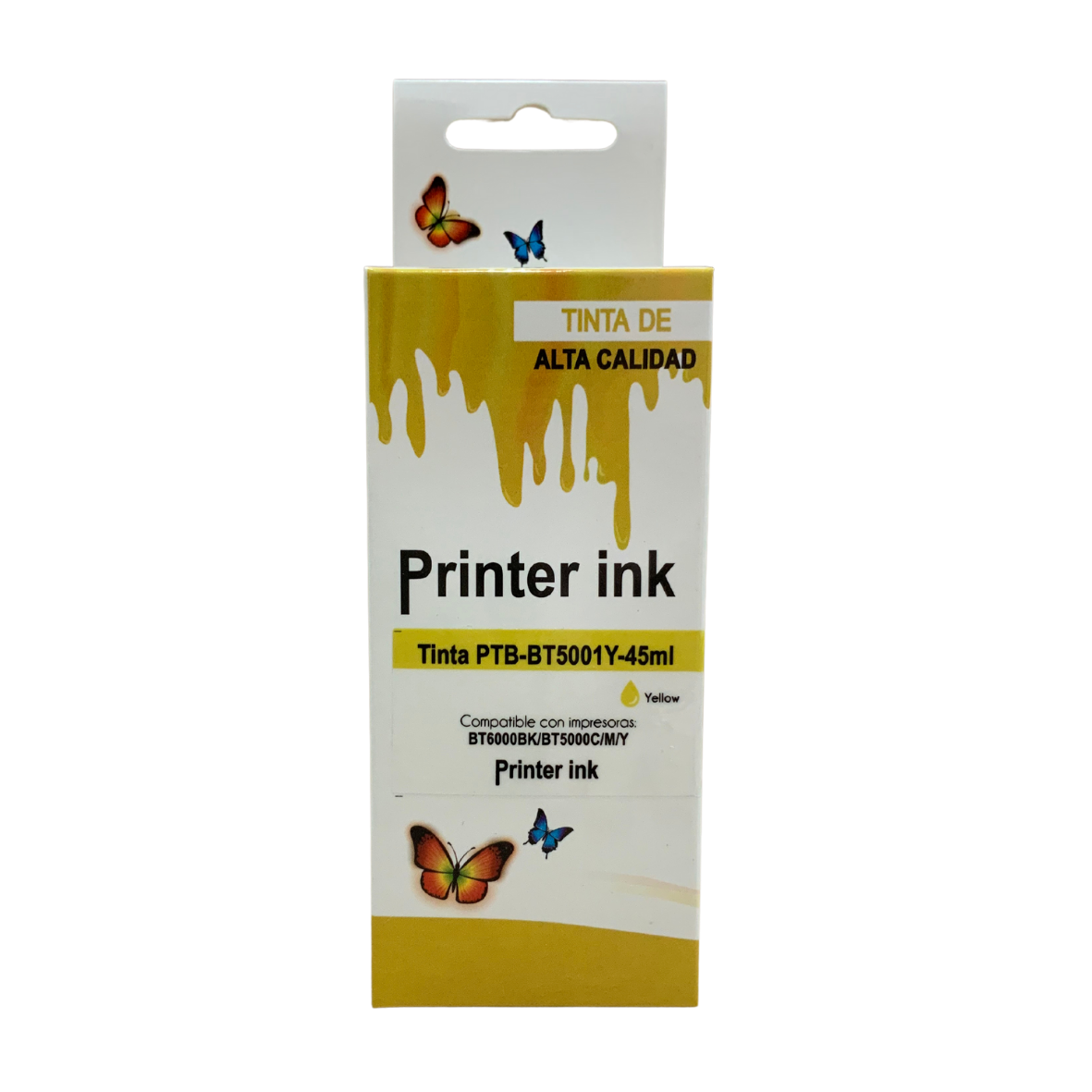 Cartuchos de tinta BROTHER Compatible PTBBT5001Y45ml BT5001Y45ml Color Amarillo - Código: PTB-BT5001Y-45ml | Compra en Guadalajara