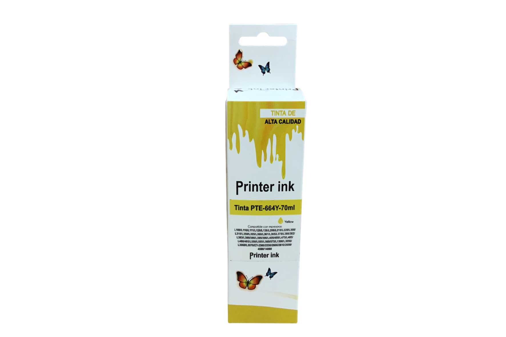 Cartuchos de tinta EPSON Compatible PTE664Y70ml 664Y70ml Color Amarillo - Código: PTE-664Y-70ml | Compra en Guadalajara