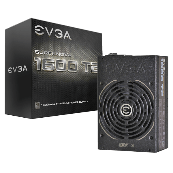 PSU EVGA 1600W SUPERNOVA T2 80 PLUS TITANIUM MODULAR 220-T2-1600-X1 - Código: 220-T2-1600-X1 | Compra en Guadalajara