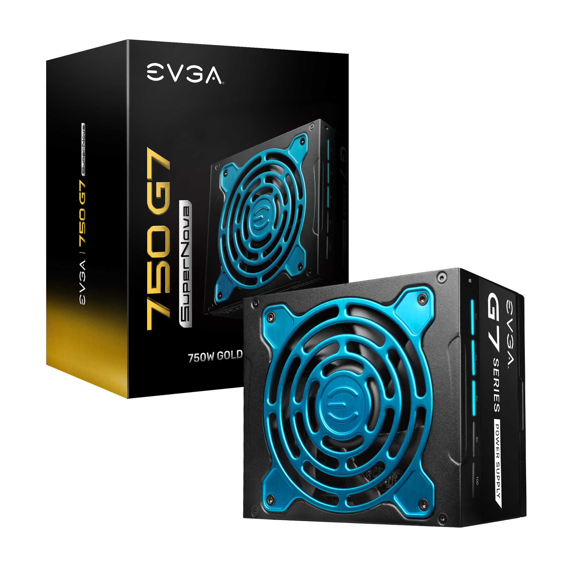PSU EVGA SUPERNOVA 750W G7 80 PLUS GOLD FULL MODULAR 220-G7-0750-X1 - Código: 220-G7-0750-X1 | Compra en Guadalajara