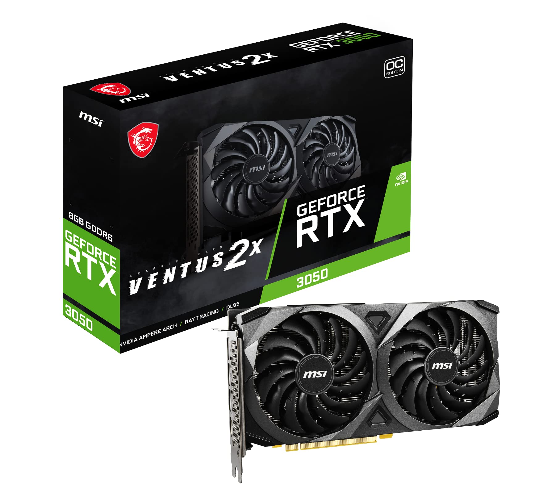 GPU MSI GEFORCE RTX 3050 VENTUS 2X 8G OCV1 GDDR6 RTX 3050 VENTUS 2X 8G OCV1 - Código: RTX 3050 VENTUS 2X 8G OCV1 | Compra en Guadalajara