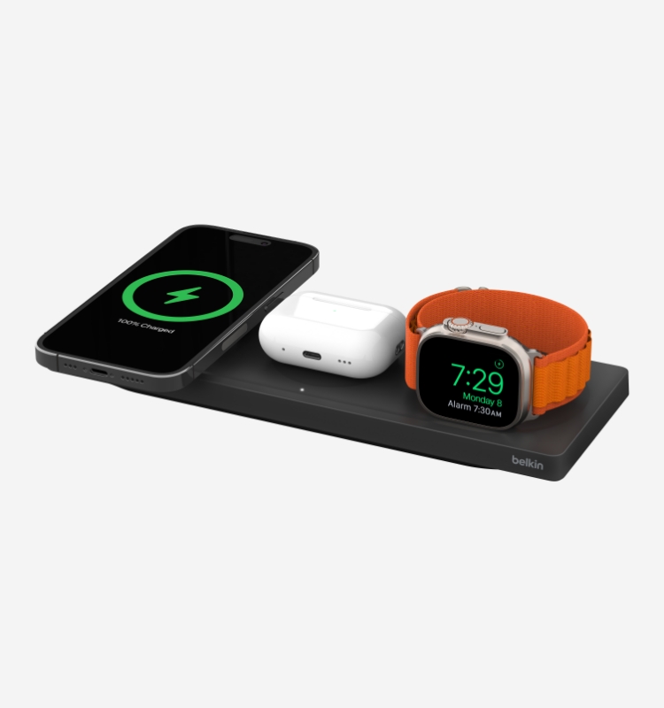Belkin BOOST CHARGE PRO 3-in-1 - Base de carga inalámbrica - Fast Charge - negro - para Apple AirPods AirPods Pro iPhone 12 13 Watch Apple AirPods Apple AirPods Pro Apple Watch Series 1 Apple Watch Series 2 Apple Watch Series 3 - Código: WIZ016ttBK | Compra en Guadalajara