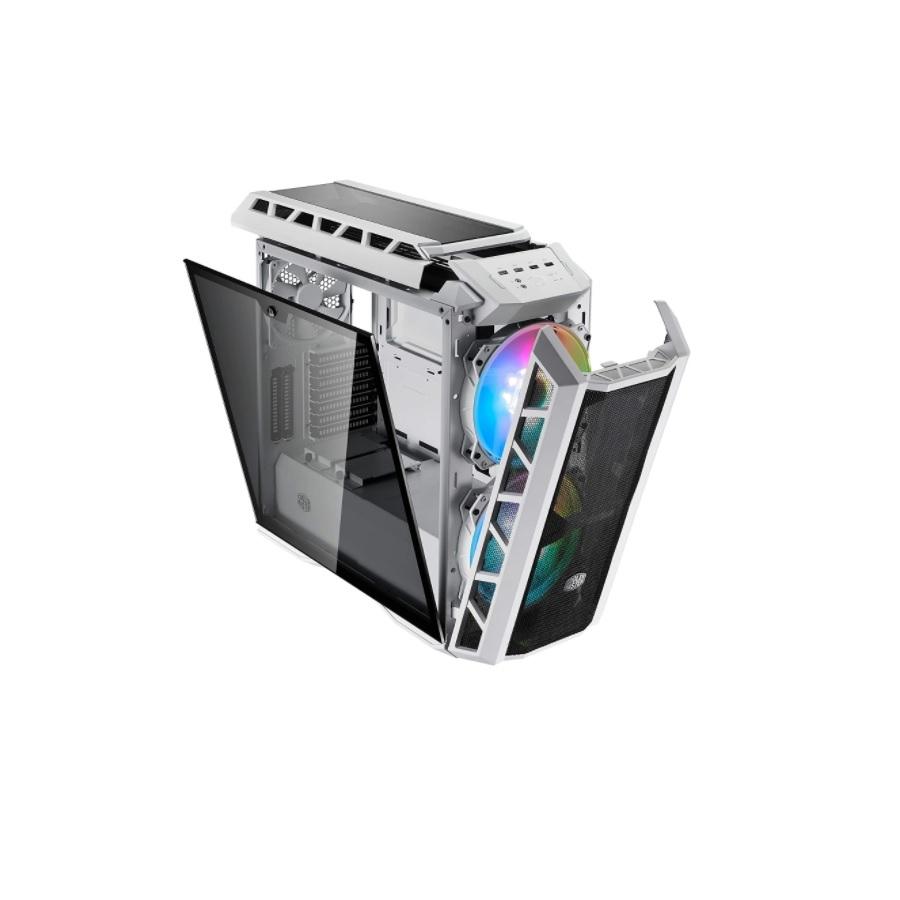 GABINETE COOLER MASTER MASTERCASE H500P MESH WHITE ARGB MEDIA TORRE BLANCO VENTILADORES DUALES 200MM - Cooler Master