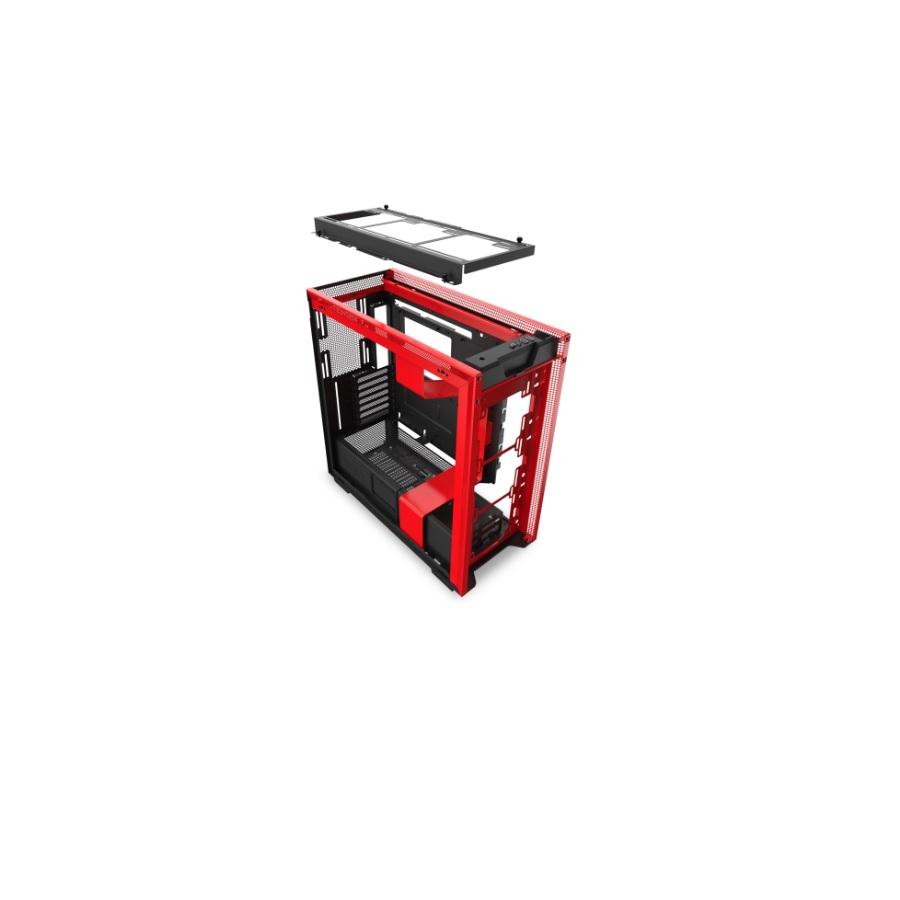GAB NZXT H710 CRISTAL TEMPLADONEGRO/ROJO EATX CA-H710B-BR - Nzxt