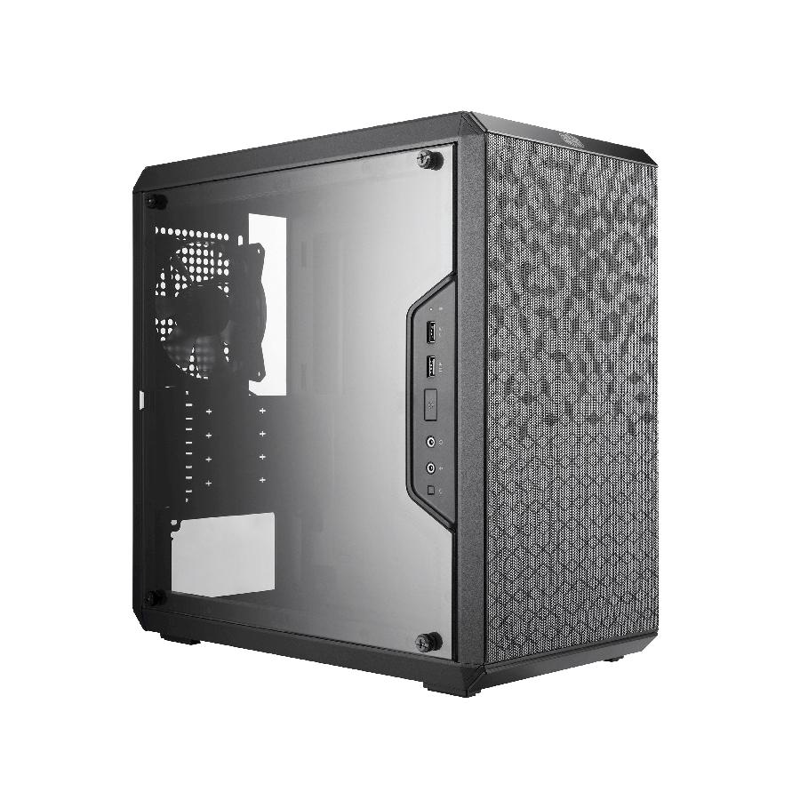 Cooler Master MasterBox Q300L - Torre - micro ATX - panel lateral con ventana acrílico - sin fuente de alimentación ATX / PS/2 - negro - USB/Audio - Cooler Master