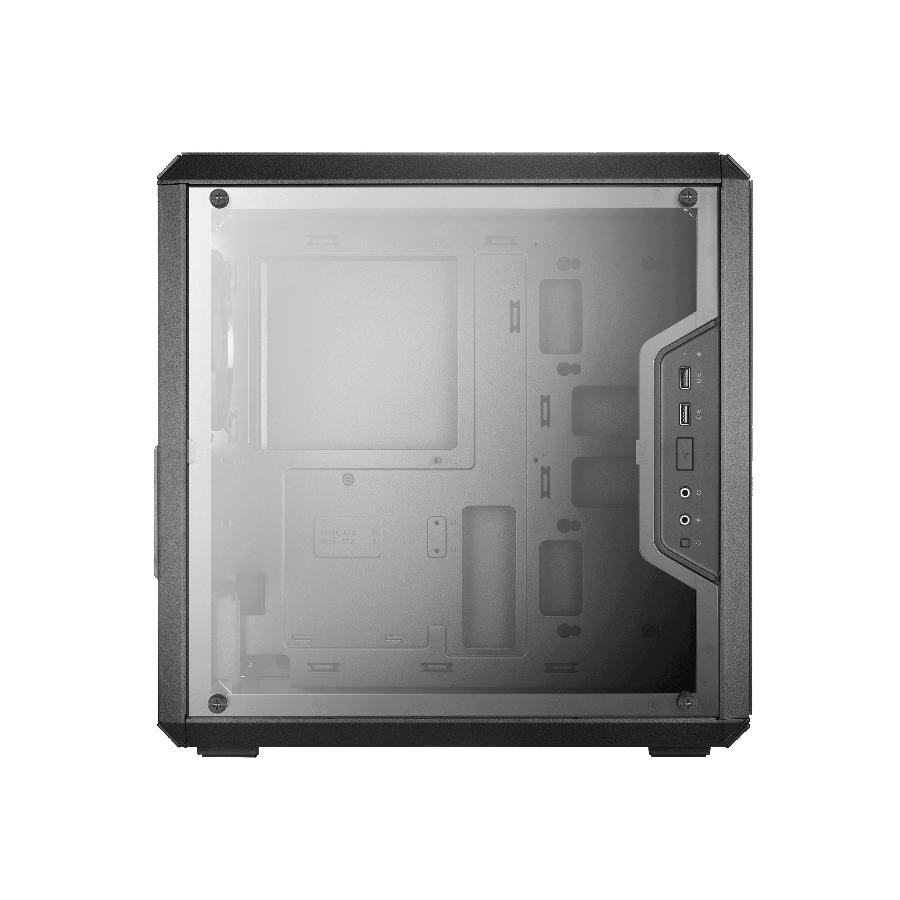 Cooler Master MasterBox Q300L - Torre - micro ATX - panel lateral con ventana acrílico - sin fuente de alimentación ATX / PS/2 - negro - USB/Audio - Cooler Master