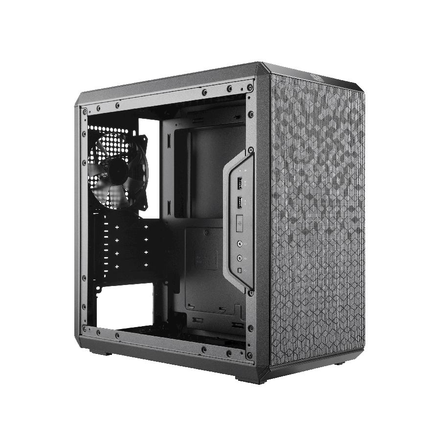 Cooler Master MasterBox Q300L - Torre - micro ATX - panel lateral con ventana acrílico - sin fuente de alimentación ATX / PS/2 - negro - USB/Audio - Cooler Master