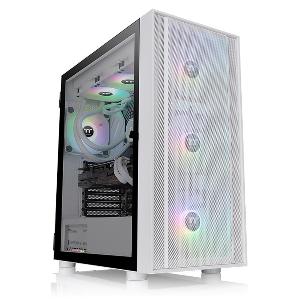 Gabinete THERMALTAKE H570 TG Snow Mid Tower Gabinete Thermaltake H570 TG ARGB Snow Mid Tower ATX/E-ATX/Micro ATX/Mini-ITX USB 3.0 Sin Fuente 3 Ventiladores Instalados - Código: CA-1T9-00M6WN-01 | Compra en Guadalajara
