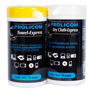 DUO TOALLAS ANTIESTATICA  HUMEDAS Y SECAS 70 PIEZAS - Código: TOALLASDUO70 | Compra en Guadalajara