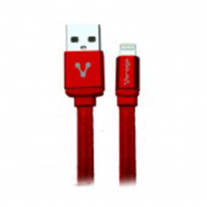 CABLE VORAGO CAB-119 ROJO USB  A PPLE LIGHTNING 1 METRO ROJO BOLS - Código: CAB-119-RD | Compra en Guadalajara