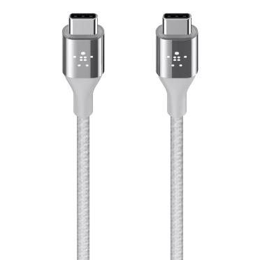 Belkin MIXIT DuraTek - USB cable - USB-C M to USB-C M - 3 A - 1.22 m - silver - F2CU050BT04-SLV - Belkin