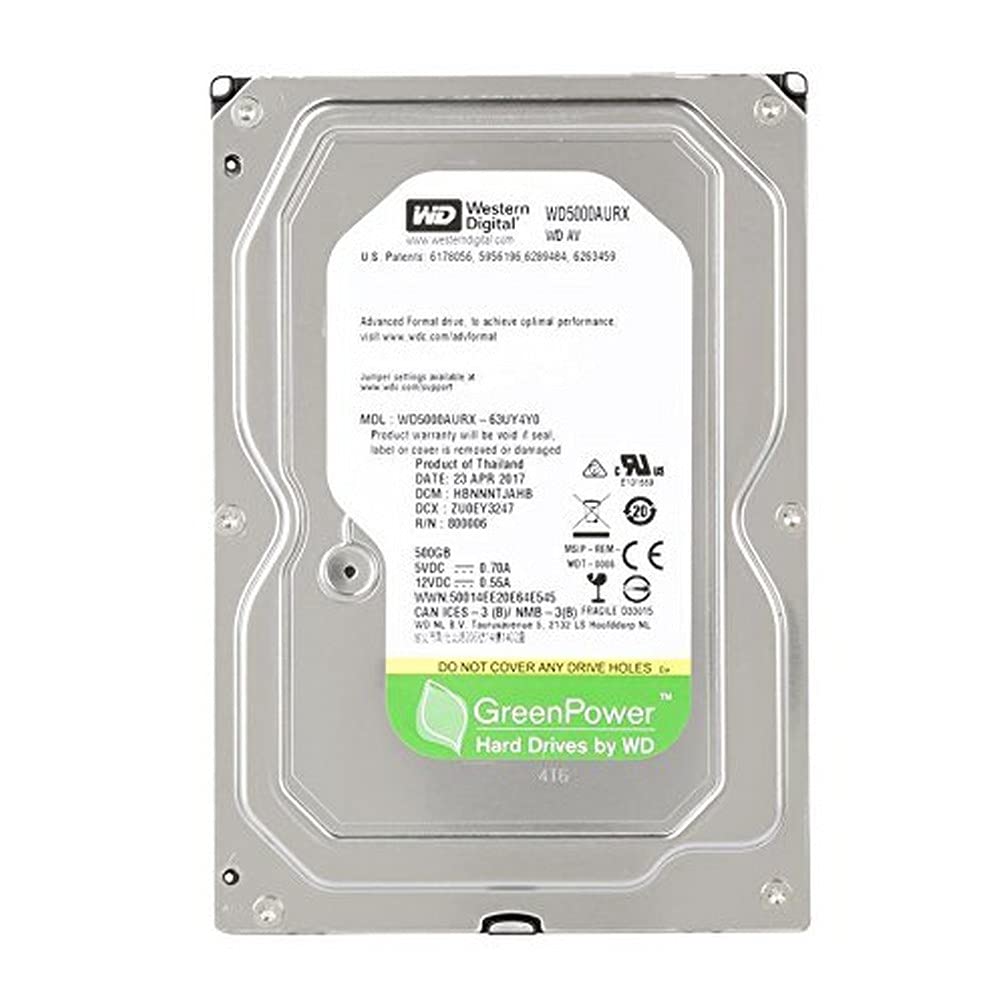WD AV WD5000AURX 500 GB Hard Drive - 3.5 Internal - SATA SATA/600 WD5000AURX - Código: WD5000AURX | Compra en Guadalajara