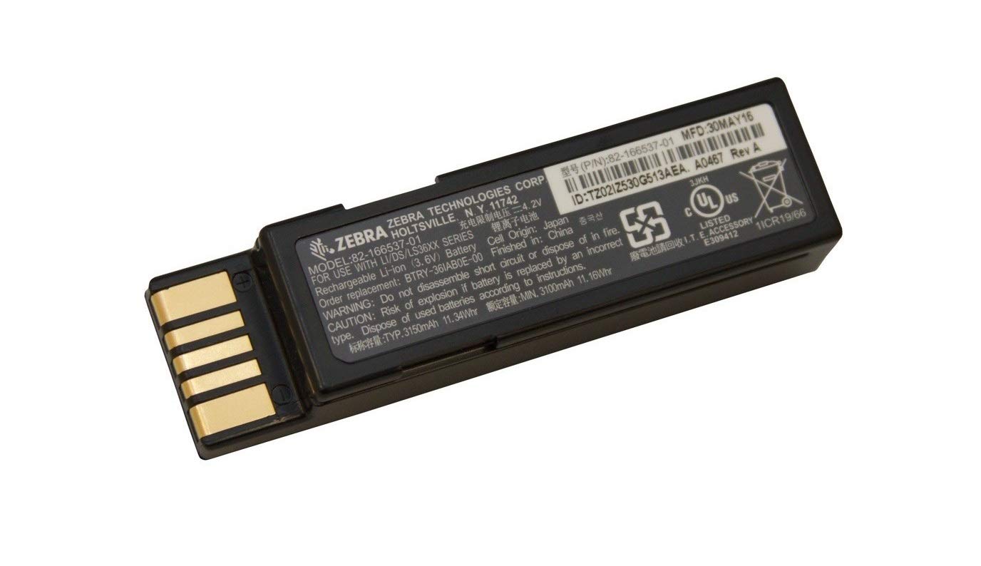 ZEBRA BATTERY PACKSPARE BATTER  36XX FAMILYQTY 1 - Código: BTRY-36IAB0E-00 | Compra en Guadalajara