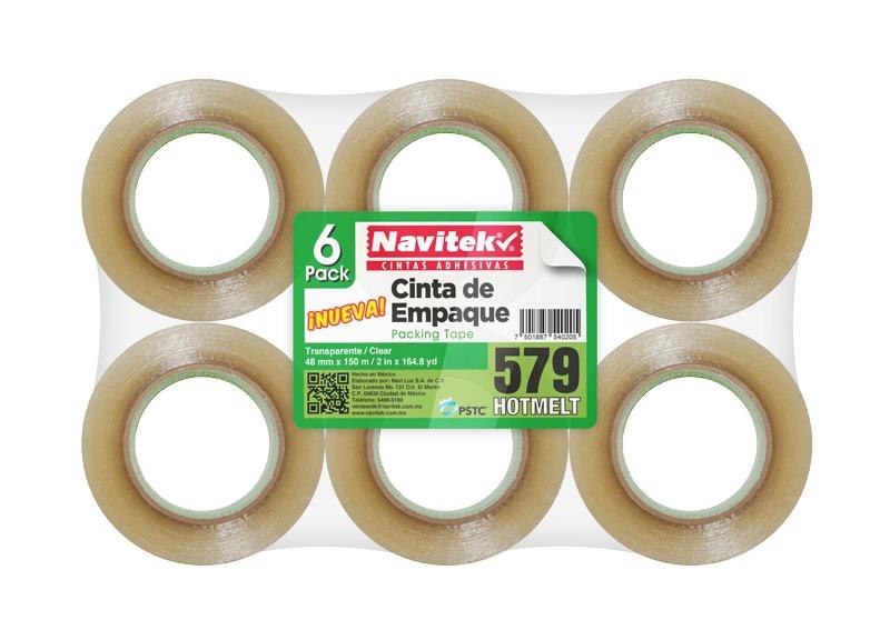 CINTA DE EMPAQUE MOD 579 ADHES HOT MELT / COLOR CORE VERDE COLORES NATURAL BLANCO y CANELA 48X150 mm 857948150 PZAS/ CAJA 36 Piezas por caja - Código: 8579-48150 | Compra en Guadalajara