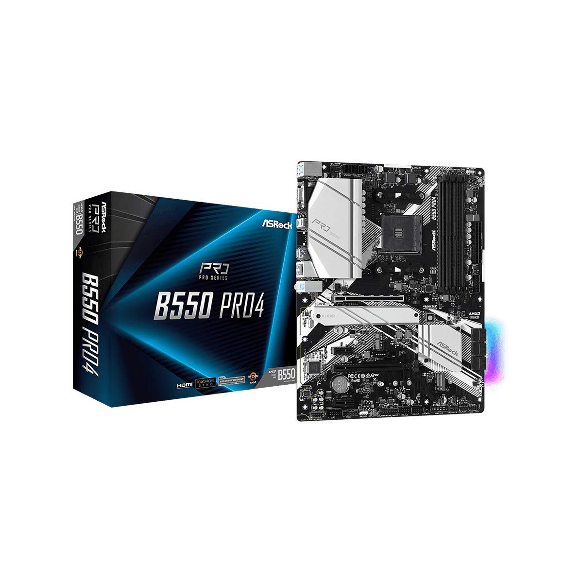 MB ASROCK B550 PRO4 AM4 DDR4 ATX B550 PRO4 - Código: B550 PRO4 | Compra en Guadalajara