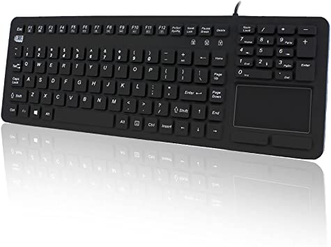 TECLADO CON TOUCHPAD RESISTENTE  AL AGUA ANTIMICROBIANO USB - Código: AKB-270UB | Compra en Guadalajara