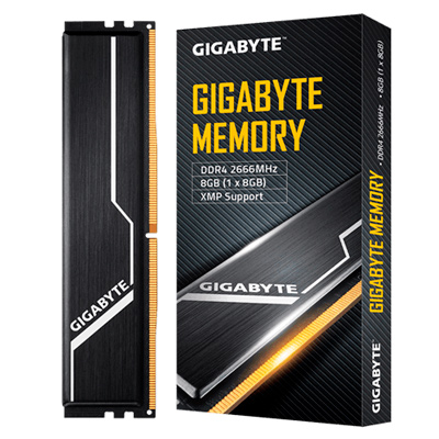 Gigabyte - DDR4 - módulo - 8 GB - DIMM de 288 contactos - 2666 MHz / PC4-21300 - CL16 - 1.2 V - sin búfer - no ECC - negro - GP-GR26C16S8K1HU408