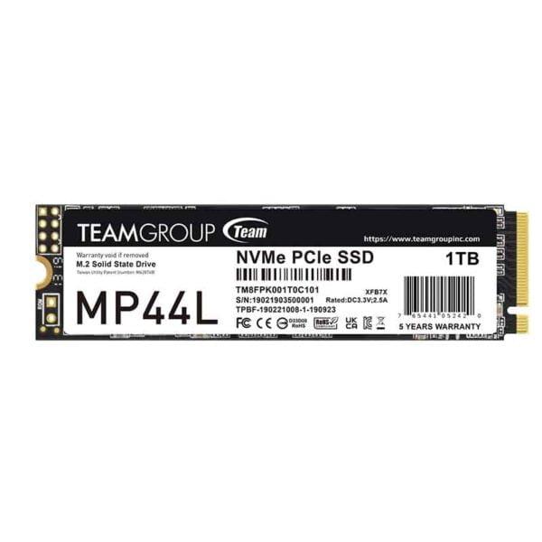 UNIDAD SSD M.2 TEAMGROUP TM8FPK001T0C101 TEAM M.2-2280 PCI-E GEN4X4 MP44L 1TB RETAIL - Código: TM8FPK001T0C101 | Compra en Guadalajara