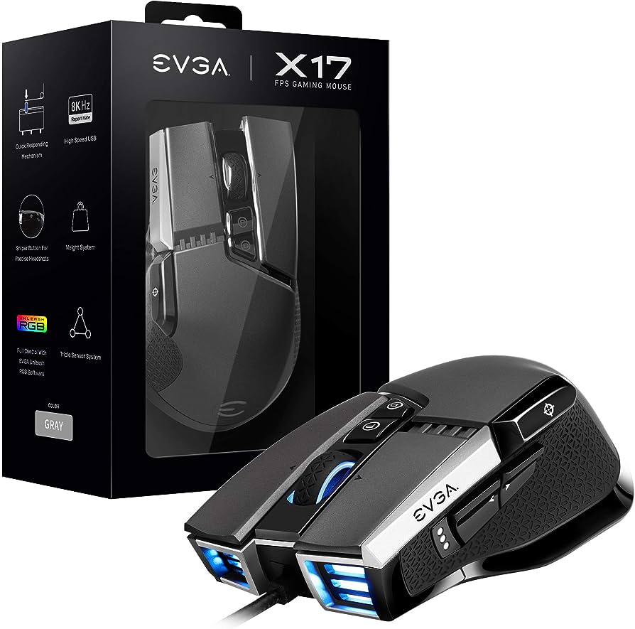 EVGA Corp - 903-W1-17GR-KR EVGA - Mouse - USB - Wired - Gray - Código: 903-W1-17GR-KR | Compra en Guadalajara