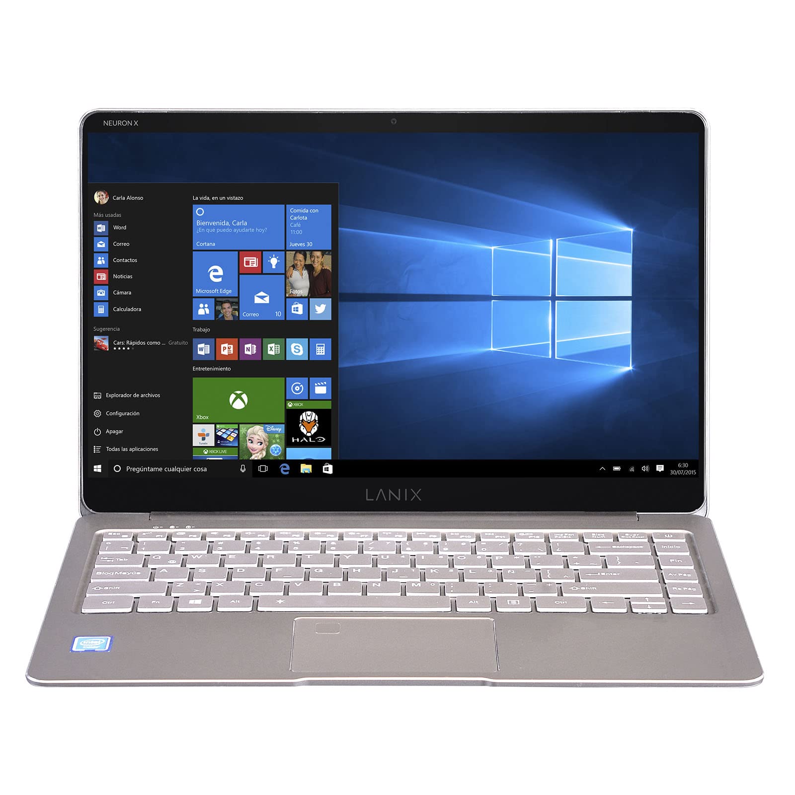 LAPTOP LANIX 141 Celeron N4020 8gb/128gb SSD FULL HD Teclado Iluminado Producto Metal Aluminio - Código: NEURON XC8-B21 | Compra en Guadalajara