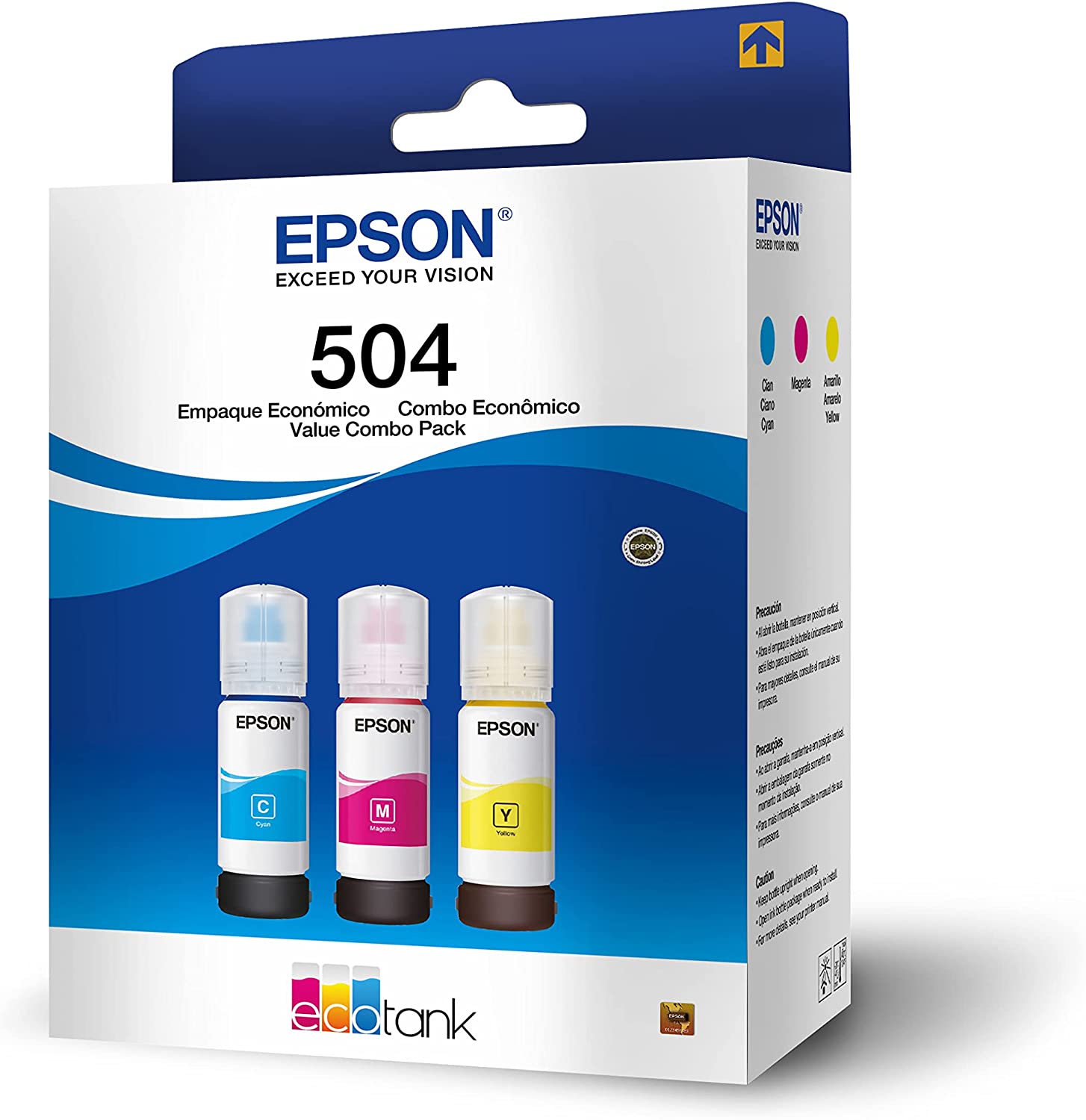 TINTA T504 3 PACK CYAN/MAGENTA/AMARILLO T504520-3P - Código: T504520-3P | Compra en Guadalajara