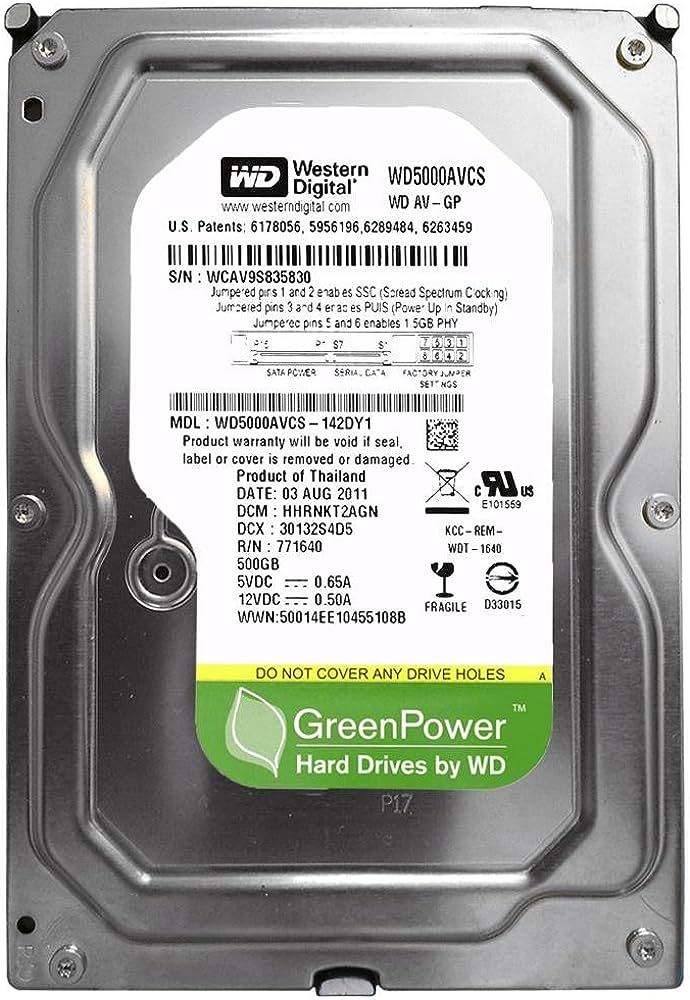 WD 500GB 3.5 SATA WD5000AVCS - Código: WD5000AVCS | Compra en Guadalajara