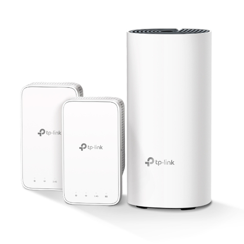 TP-LINK Deco M3 - 3 Pack - sistema Wi-Fi - enrutador 2 extensores - hasta 3000 pies cuadrados - malla - 1GbE - Wi-Fi 5 - Doble banda - conectable en la pared - Código: DecoM33-pack | Compra en Guadalajara