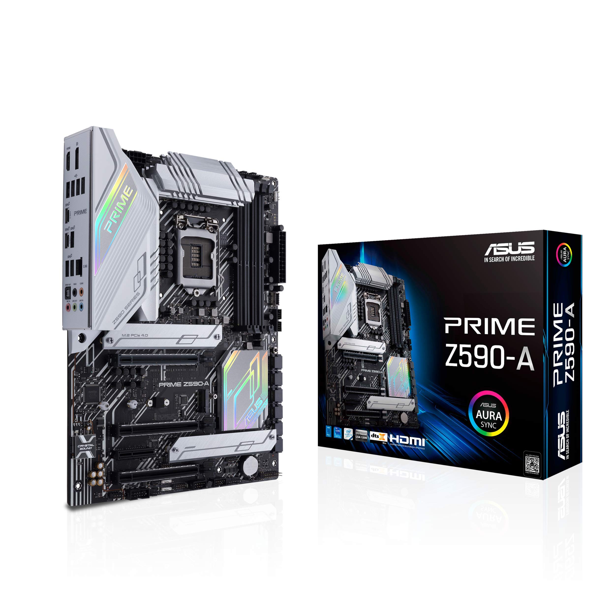 ASUS PRIME Z590-A - Placa base - ATX - Socket LGA1200 - Z590 Chipset - USB-C Gen2 USB-C Gen1 USB 3.2 Gen 1 USB 3.2 Gen 2 USB-C Gen 2x2 - 2.5 Gigabit LAN - Tarjeta gráfica CPU necesaria - HD Audio 8-canales - Código: PRIMEZ590-A | Compra en Guadalajara