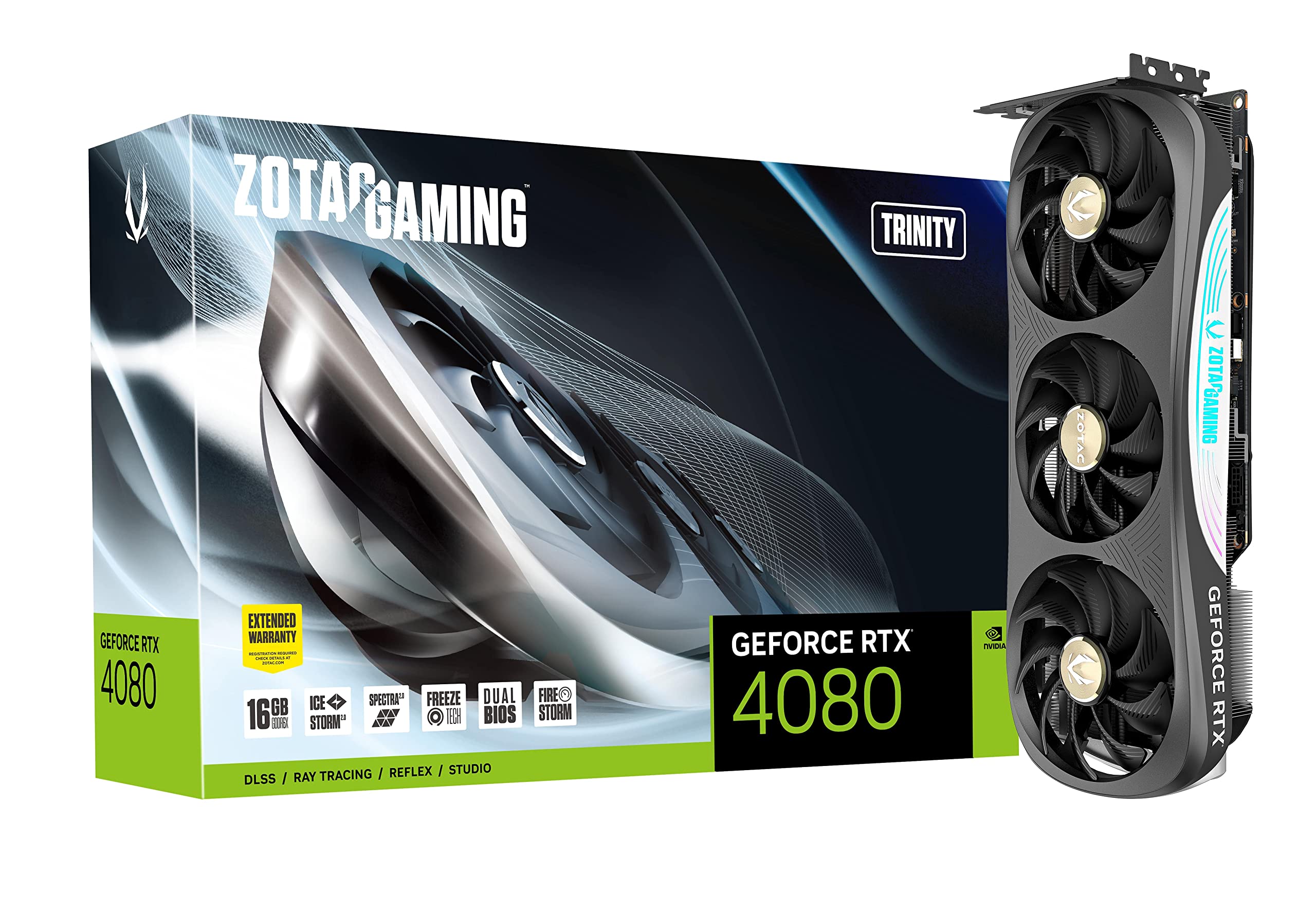 GPU ZOTAC GAMING GEFORCE RTX 4080 TRINITY 16G GDDR6X ZT-D40810D-10P. - Código: ZT-D40810D-10P. | Compra en Guadalajara
