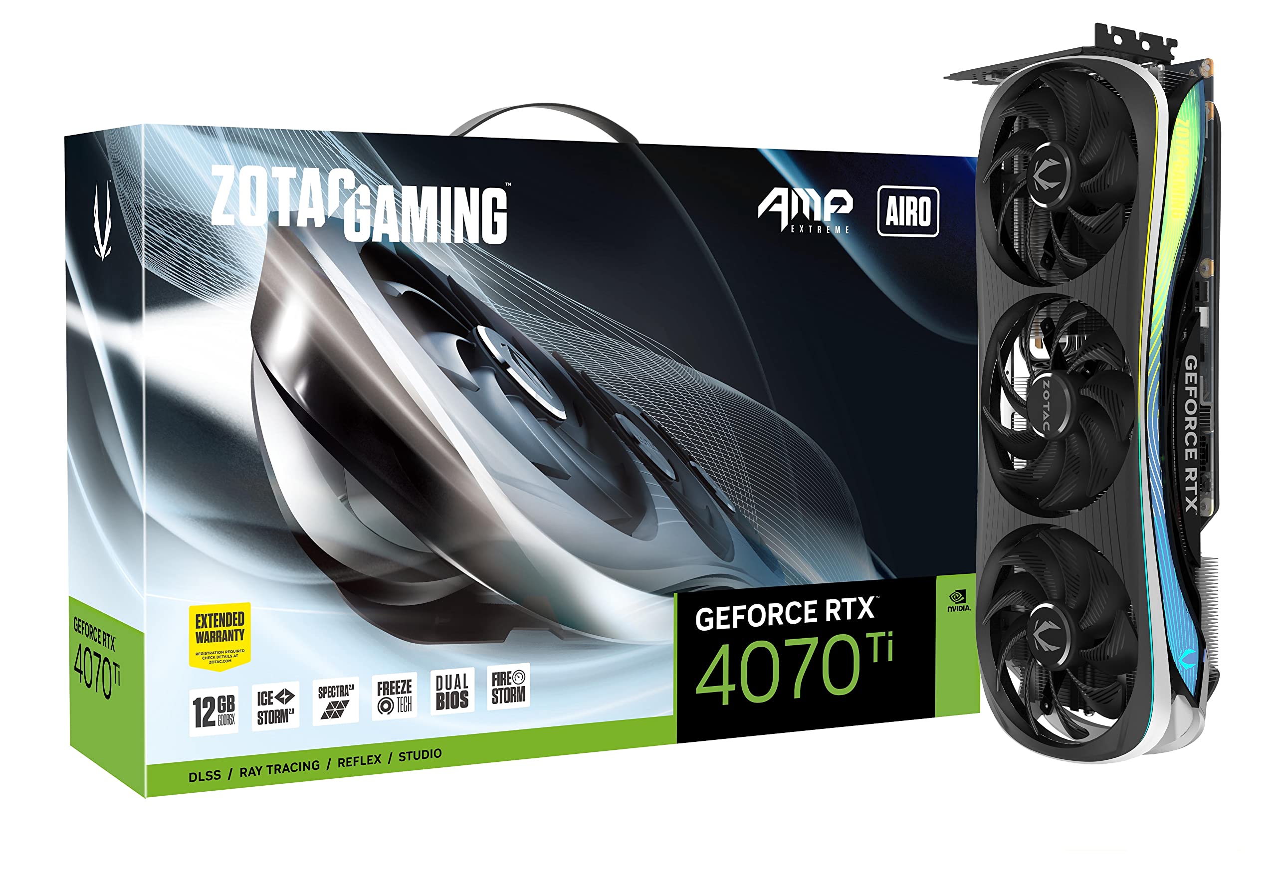 GPU ZOTAC GAMING GEFORCE RTX 4070 Ti AMP EXTREME AIRO 12GB GDDR6X ZT-D40710B-10P - Código: ZT-D40710B-10P | Compra en Guadalajara