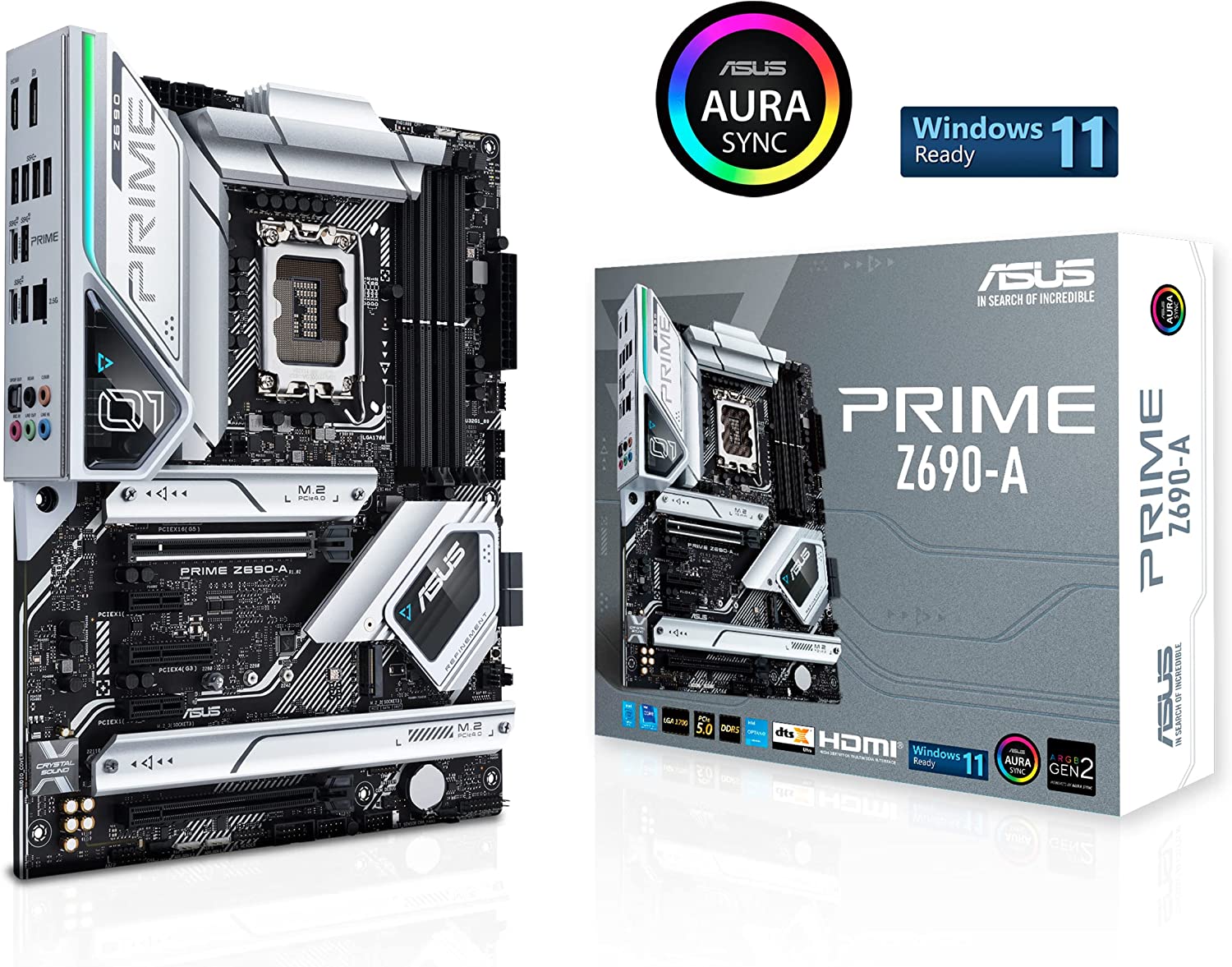 Asus Prime Z690A  Placa Base  Atx  Socket Lga1700  Z690 Chipset  UsbC Gen2 Usb 32 Gen 1 Usb 32 Gen 2 UsbC Gen 2X2  25 Gigabit Lan  Tarjeta Grfica Cpu Necesaria  Hd Audio 8Canales - PRIMEZ690-A