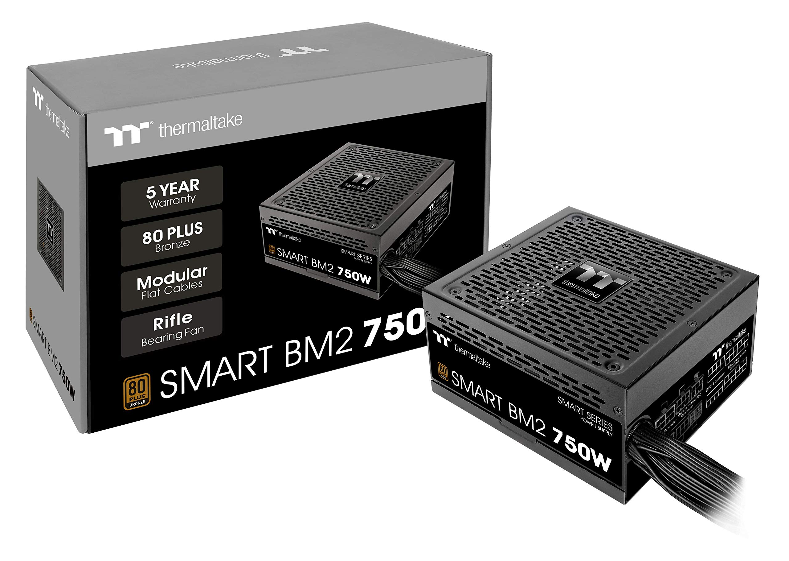 Thermaltake SMART BM2 SP-750AH3CLB-B - TT Premium Edition - fuente de alimentación interna - ATX12V 2.4/ EPS12V 2.92 - 80 PLUS Bronze - CA 100-240 V - 750 vatios - PFC activa - Estados Unidos - negro - Código: PS-SPD-0750MNFABU-1 | Compra en Guadalajara