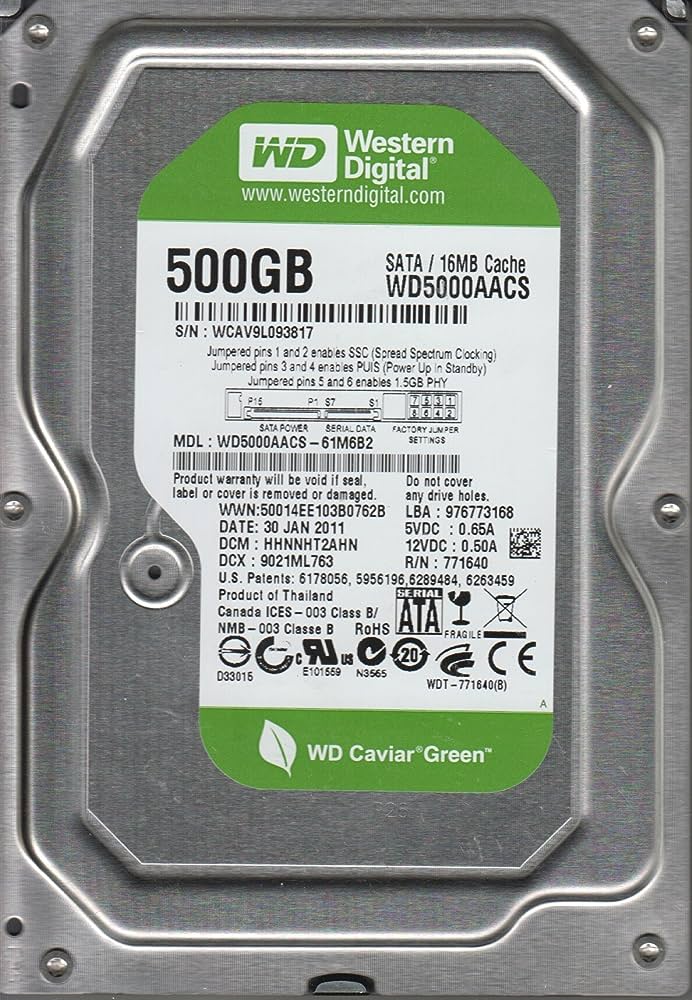 Disco duro Caviar GP WD5000AACS WD5000AACS - Código: WD5000AACS | Compra en Guadalajara