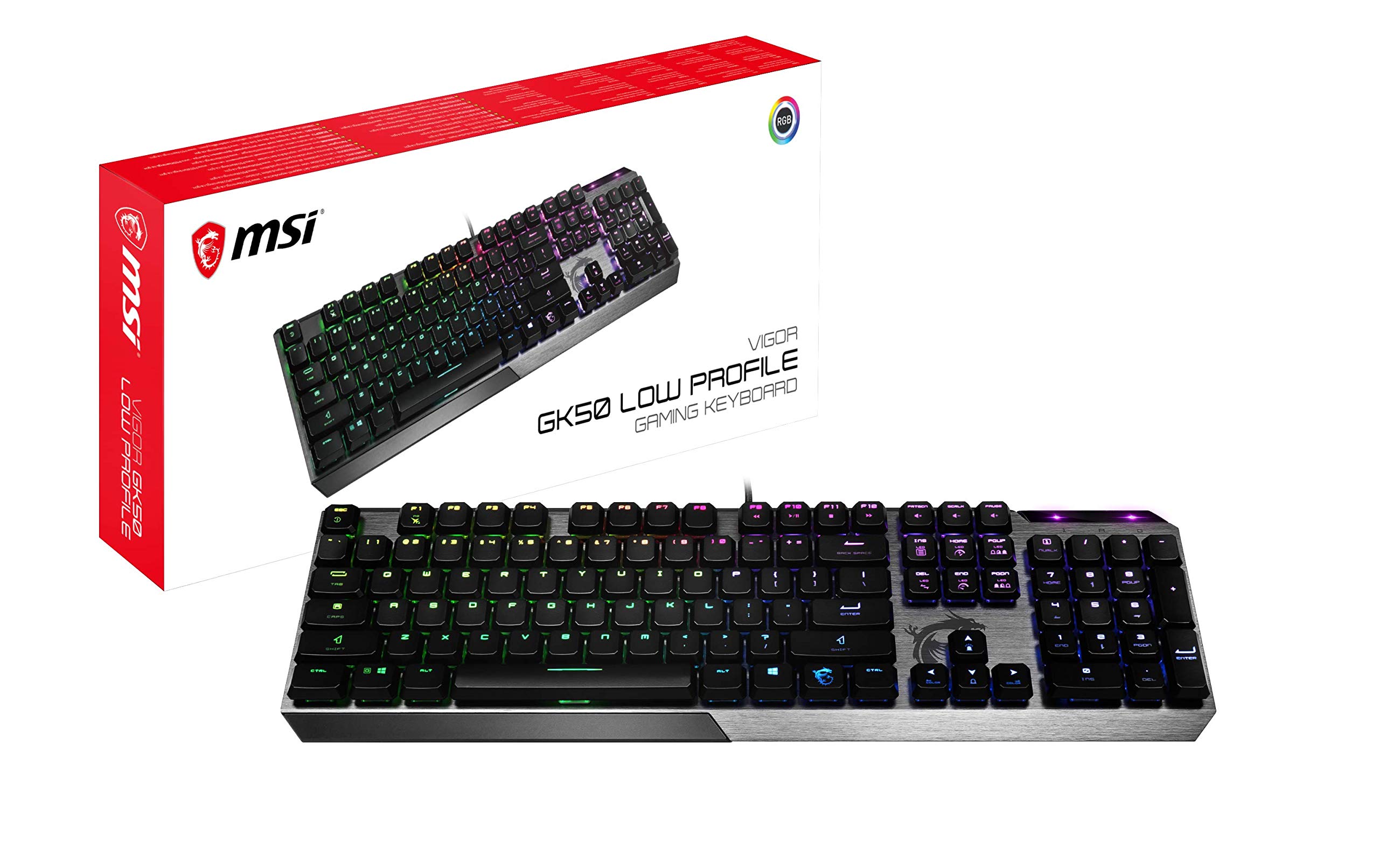 TECLADO MSI VIGOR GK50 LOW PROFILE US NEGRO GK50 LOW PROFILE US - Código: GK50 LOW PROFILE US | Compra en Guadalajara