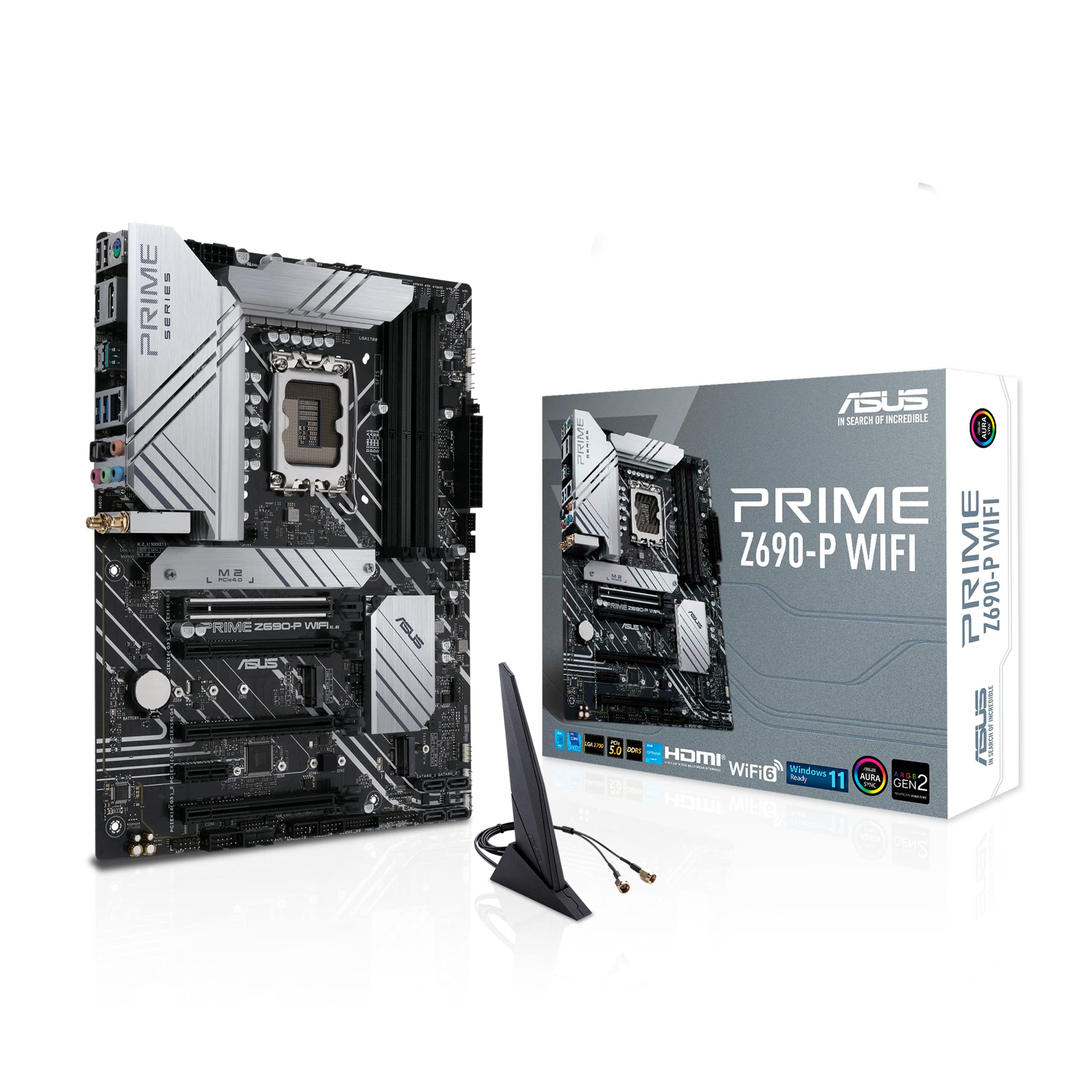 ASUS PRIME Z690-P WIFI - Placa base - ATX - Socket LGA1700 - Z690 Chipset - USB 3.2 Gen 1 USB-C Gen 2x2 USB 3.2 Gen 2 USB-C Gen1 - 2.5 Gigabit LAN Wi-Fi 6 Bluetooth - Tarjeta gráfica CPU necesaria - HD Audio 8-canales - Código: PRIMEZ690-PWIFI | Compra en Guadalajara