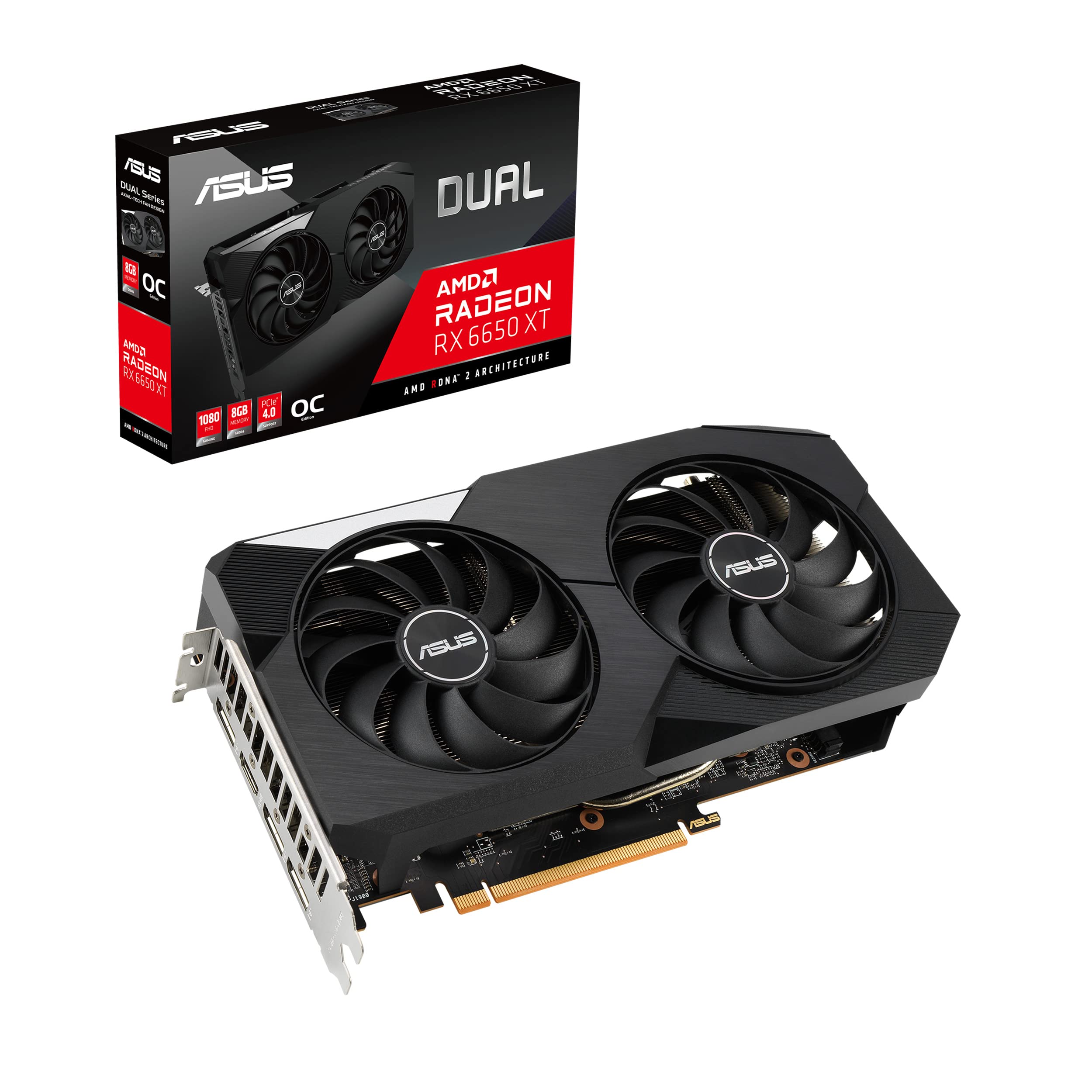 Tarjeta De Video Asus Dual Rx6650Xt O8G 8Gb Hdmi Dp - DUAL-RX6650XT-O8G