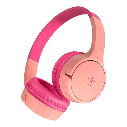 Belkin SoundForm Mini - Auriculares con diadema con micro - en oreja - Bluetooth - inalámbrico - conector de 35 mm - rosa - Código: AUD002btPK | Compra en Guadalajara