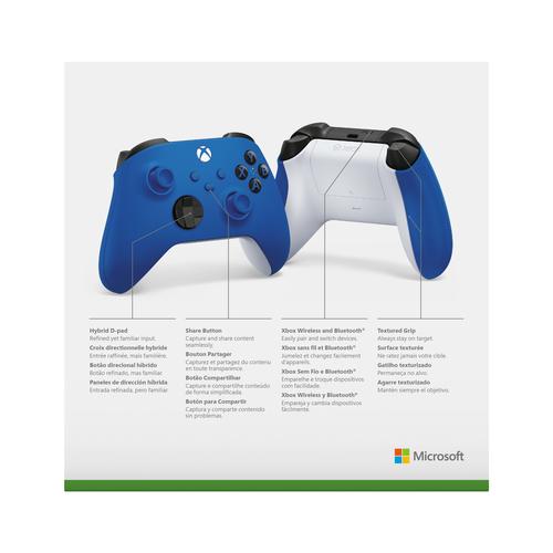 XBOX CONTROL INALAMBRICO AZUL  CAJA MALTRATADA - Microsoft