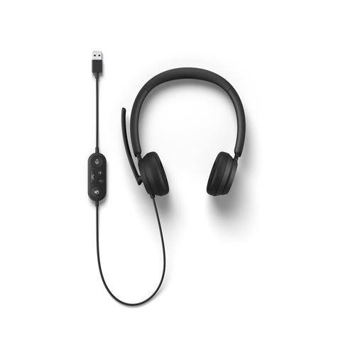 Microsoft Modern USB Headset - Auricular - en oreja - cableado - USB - negro - Certificado para Equipos de Microsoft - Microsoft
