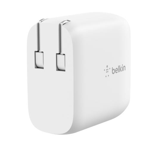 CARGADOR DE PARED BELKIN DUAL PORT USB-C 40W AC/20W WCB006DQWH - Belkin
