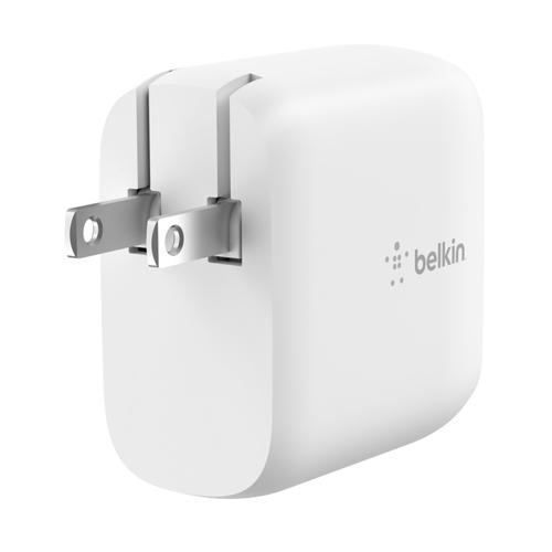 CARGADOR DE PARED BELKIN DUAL PORT USB-C 40W AC/20W WCB006DQWH - Belkin