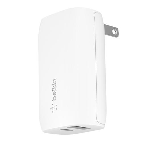 37W Dual wall charger USB-C 25W USB-A 12W WCB007DQWH - Código: WCB007DQWH | Compra en Guadalajara